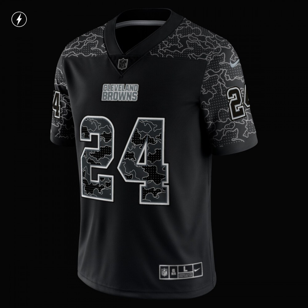 Nick Chubb Cleveland Browns Nike RFLCTV Limited Jersey - Black-GridironStore